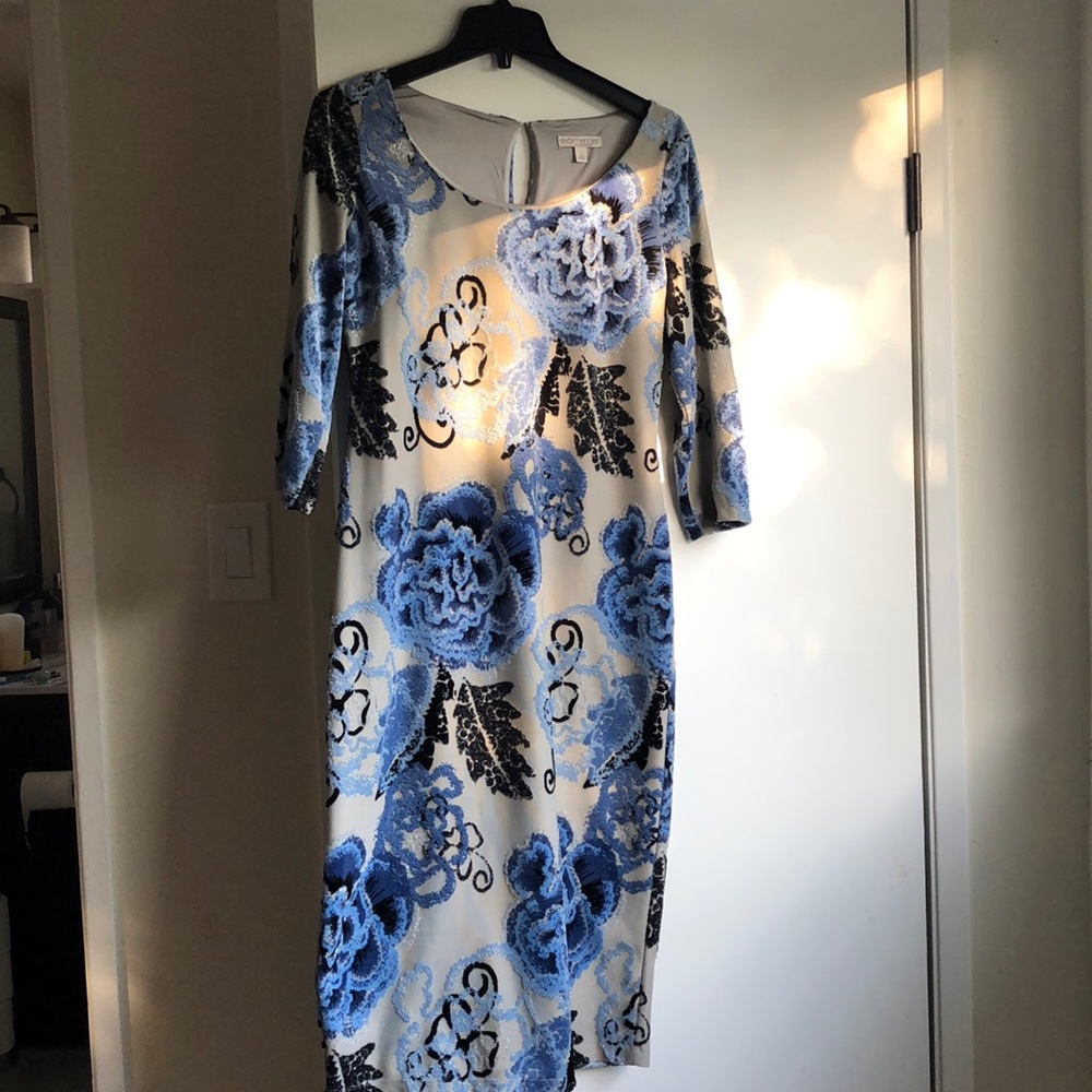 Blue and grey formal dress
